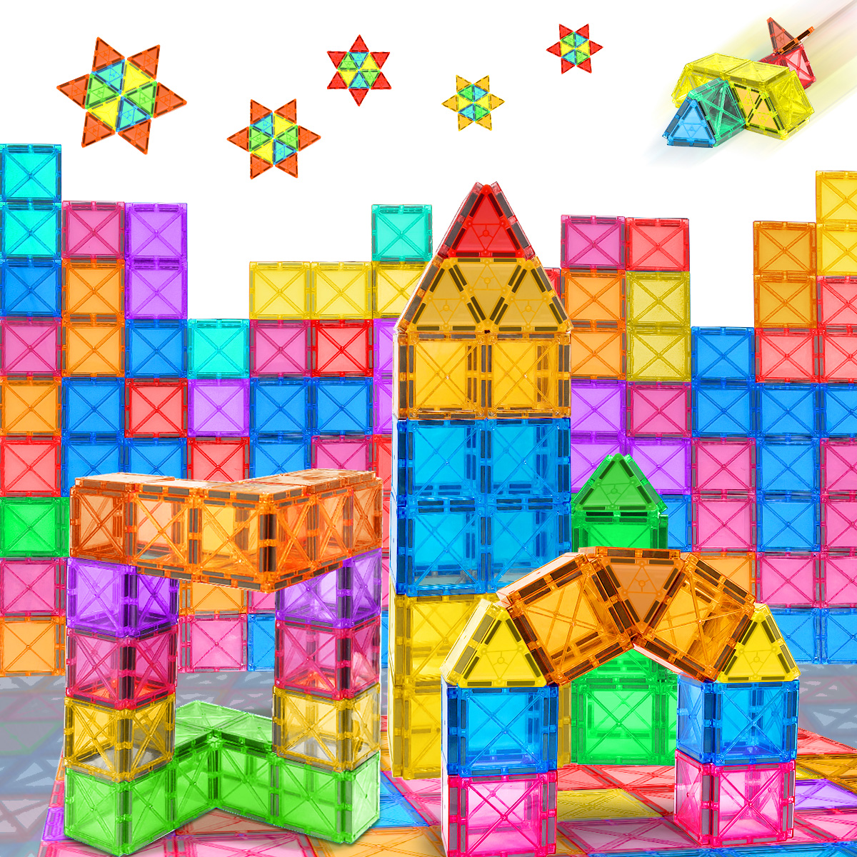磁気ビルディングブロックモンテッソーリ教育コンストラクターおもちゃセット子供のためのゲーム少年少女ギフト 30/50/100 個