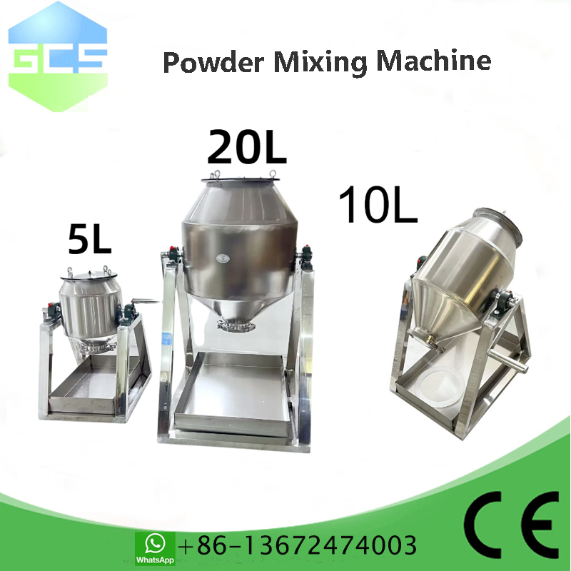 5/10/20L Manual Small Powder Mixer – For Herbs, Nutrition, Animal Feed & Food Premix Commercial & Home Use