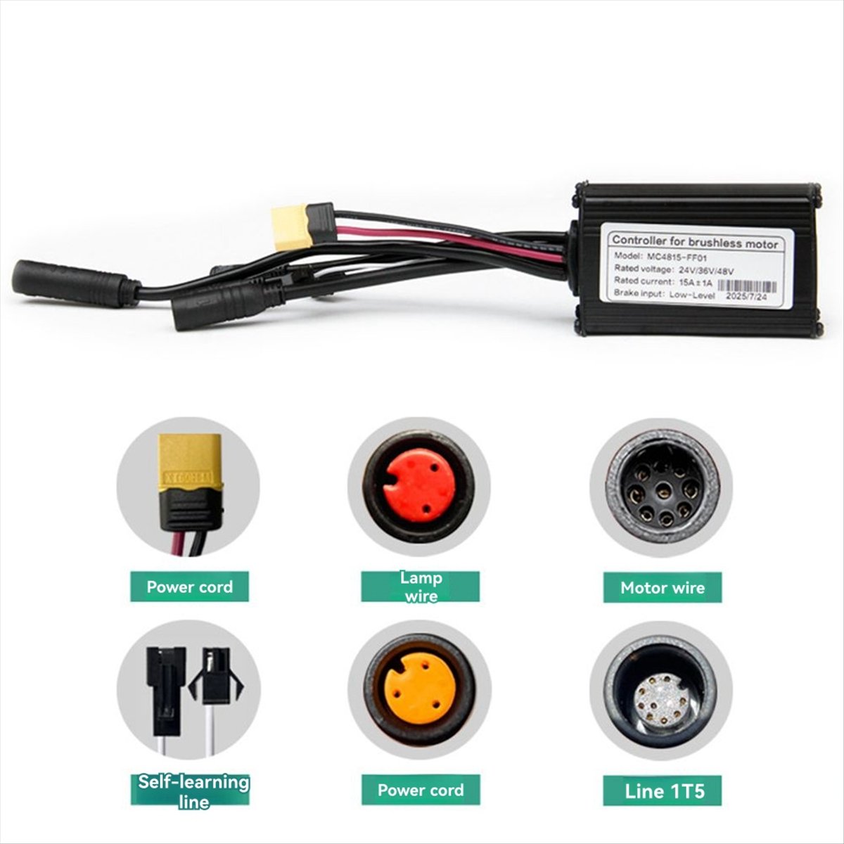 (AIMA) 24v/36v/48v 電動自転車コントローラー 15A 3 モード防水コントローラー 250 ワットおよび 350 ワットのブラシレスギアモーター