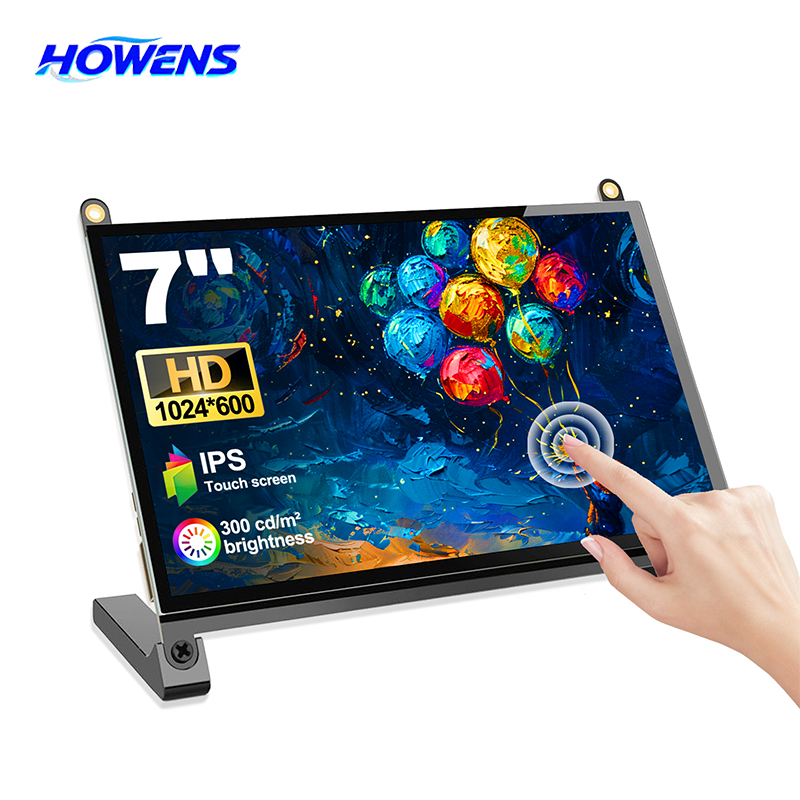 HOWENS 7 インチ IPS タッチスクリーンモニター 1024*600 ポータブル小型ディスプレイ Raspberry Pi スイッチ PS5 PC 二次画面内蔵