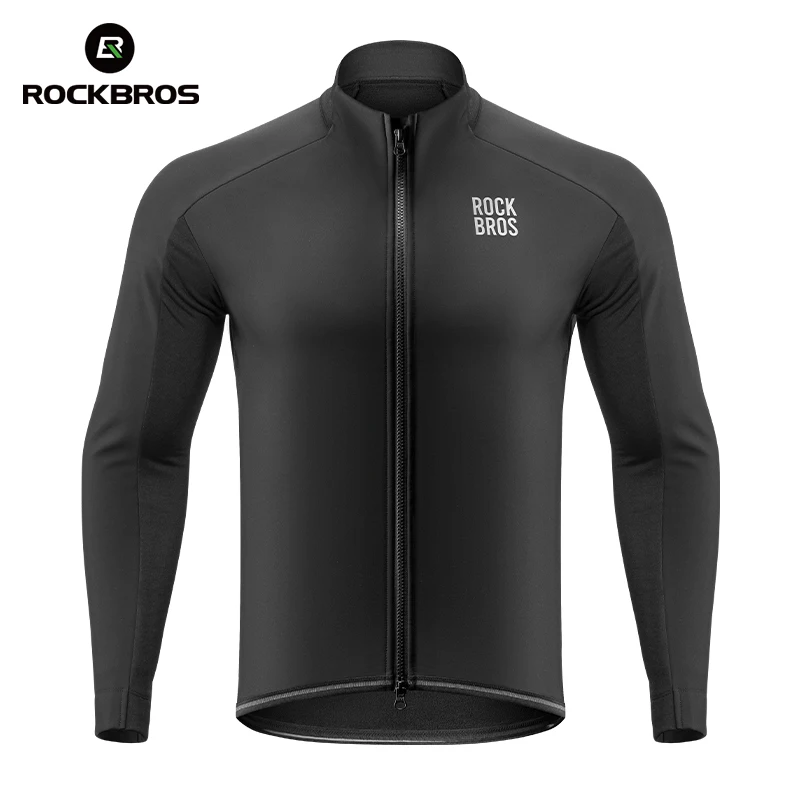 ROCKBROS 暖かいサイクリングジャケットメンズコートプロフェッショナルサーマルフリースサイクリング服 3 シーズン防風アウトドアスポーツジャケット
