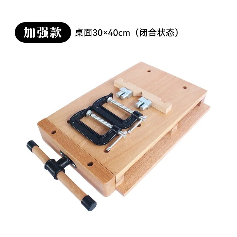 デスクトップブナ木工テーブル小型作業台手作り無垢材作業台多機能デスクトップ家庭用ツール