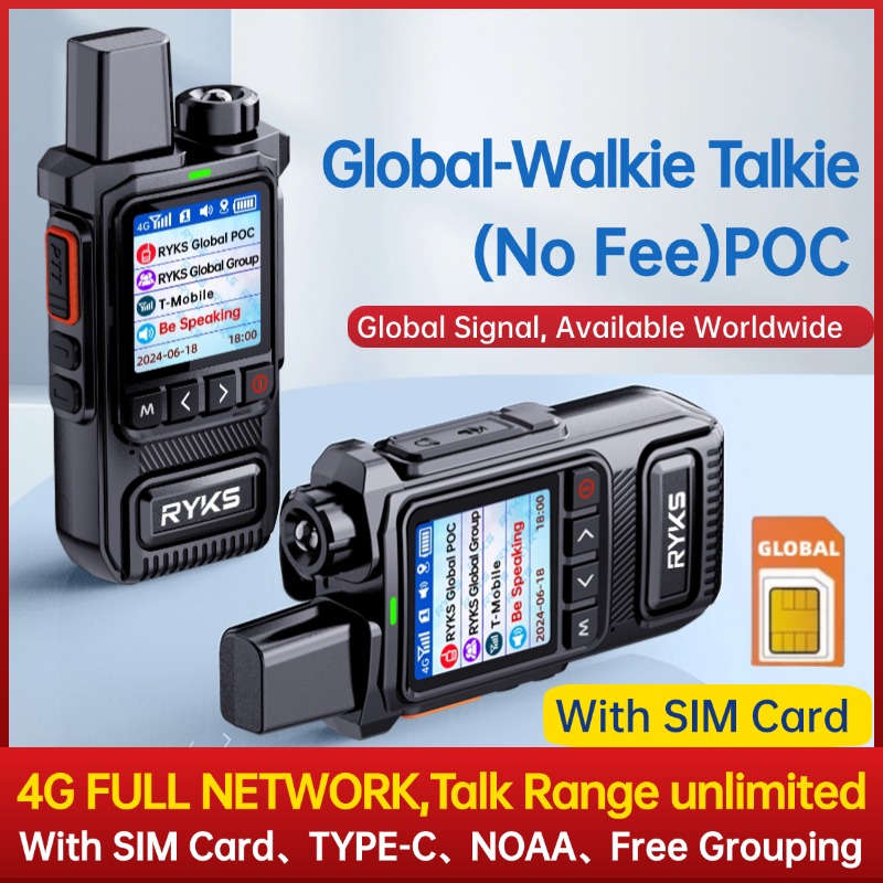 Poc ラジオ グローバル 4G トランシーバー 5000Km 長距離キャンプ双方向アマチュア無線非互換 Zello Dmr Baofeng Uv5R Quansheng Tk11