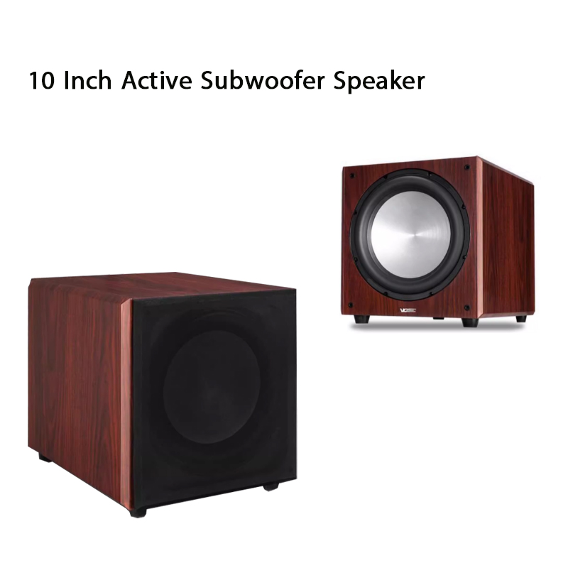 AOSIBAO 10 インチアクティブサブウーファー 300 ワットハイパワー木製本棚超低音スピーカーユニットホームシアターサウンドボックススピーカー