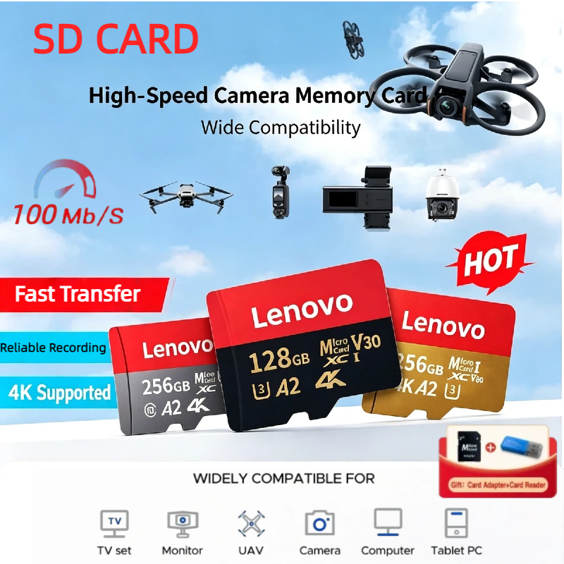 Micro TFカード 128GB フラッシュSDメモリーカード 256GB 高速ミニTF SDカード U3データストレージ電話監視カメラ対応