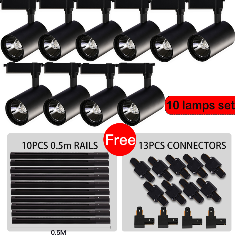 トラックライト 50 ワット高輝度天井ランプトラックライトレール照明スポット Led キッチン照明寝室ホームトラック屋根ランプ