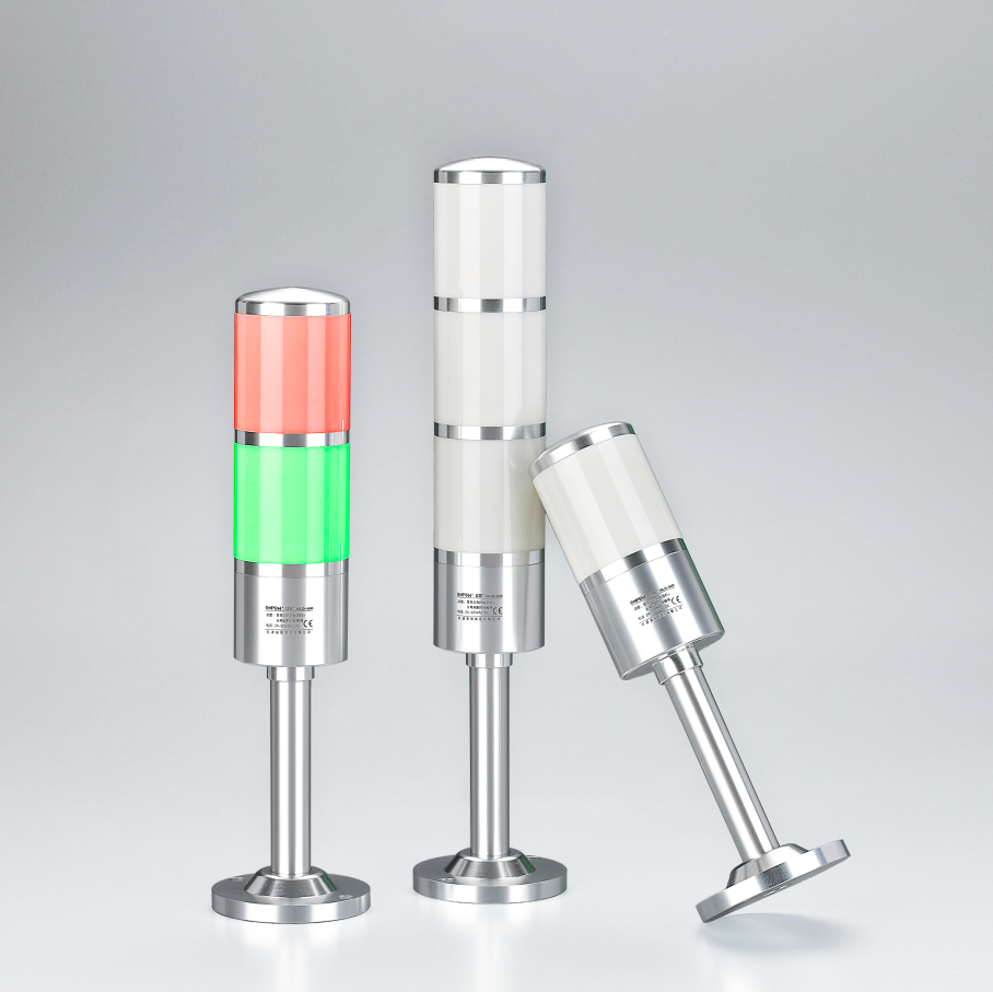 ONPOW HBJD-50M/DB 金属工業用信号塔安全スタック警報 24V LED 多層ブザー注意警告ランプ