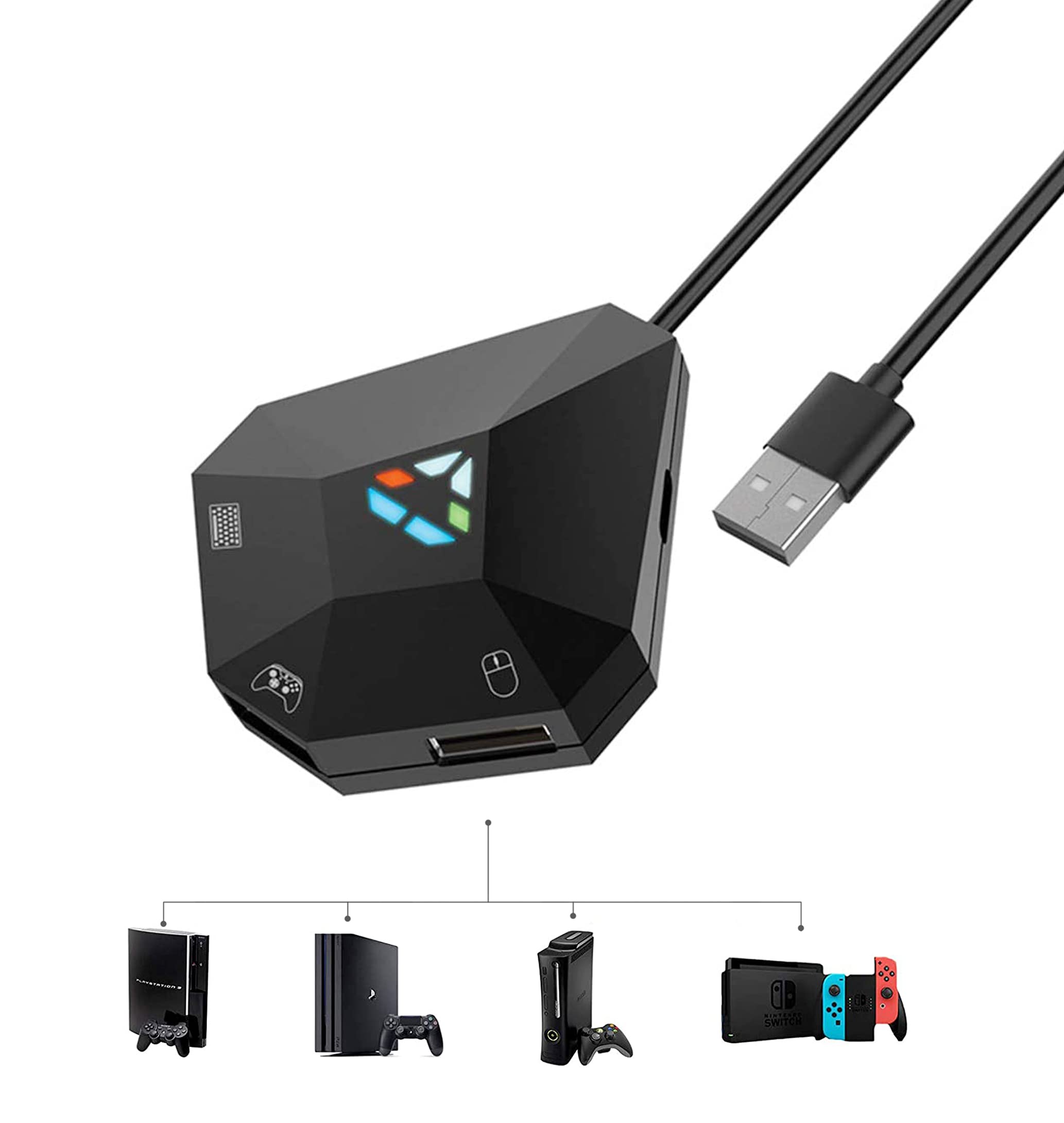 Nintendo Switch 用の新しいキーボードとマウス アダプター、PS4、XOne、PS3、X360 用のキーボードとマウス アダプター、ホスト シリーズ コンバーター
