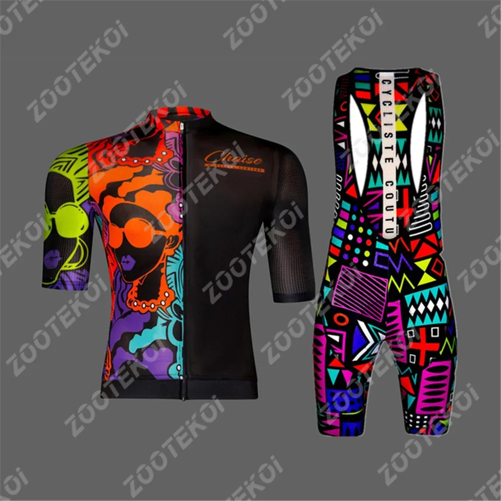 Chaise Pro Team Jersey Set Mens Cycling Clothing Short Sleeve Kit Race Riding Uniform Summer Road Bike Ropa Ciclismo Hombre