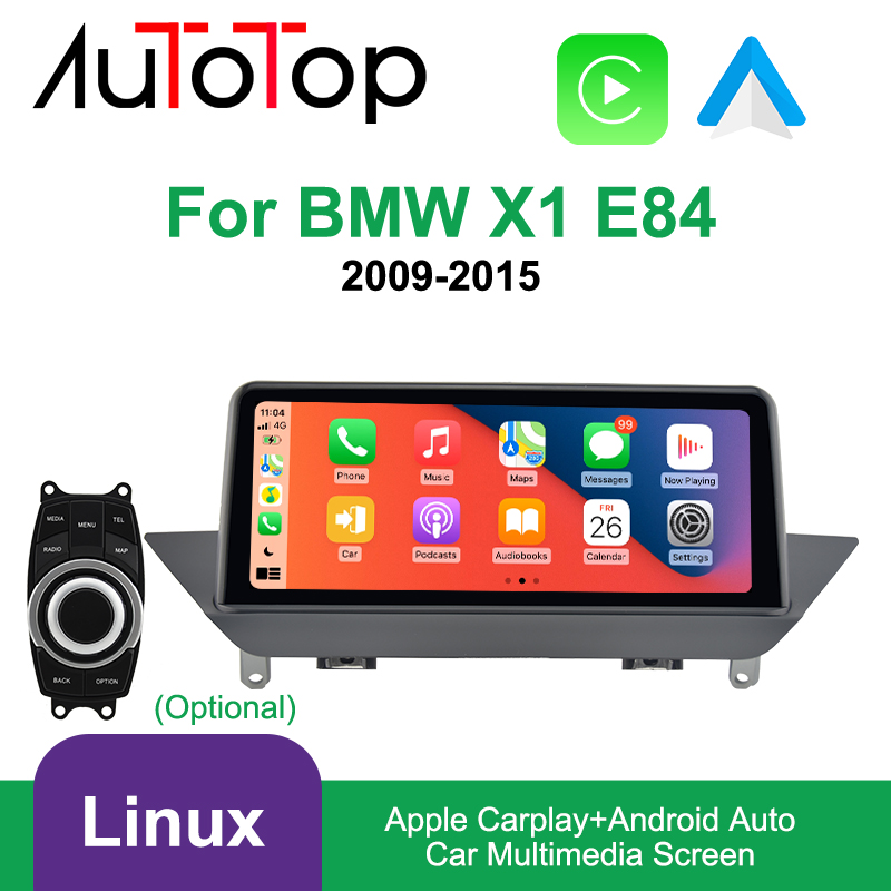 AUTOTOP 10.25 「ワイヤレス Carplay Android 自動タッチスクリーン BMW X1 E84 2009-2015 CIC iDrive Airplay ミラーリンクヘッドユニットオーディオ