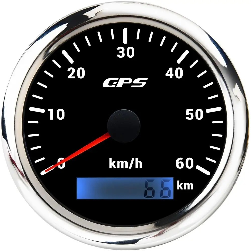 ユニバーサル 85 ミリメートル GPS スピードメーターゲージオートバイマリンボートトラック 30Kmh/60 Kmh/120Kmh/200 Kmh スピードゲージメーター