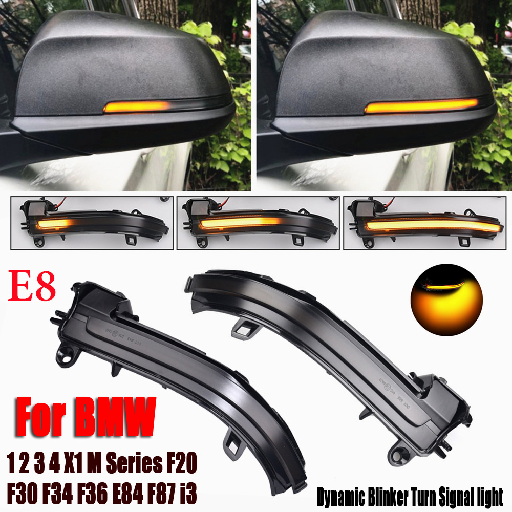 LED ダイナミックターンシグナルサイドミラーシーケンシャルライトランプ BMW 1 2 3 4 シリーズ F20 F21 F22 F23 F30 F31 F32 F33 F34 X1 E84 i3