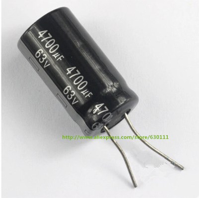 10個 4700UF 63V ラジアル電解コンデンサ 63V4700UF 22mm X40mm