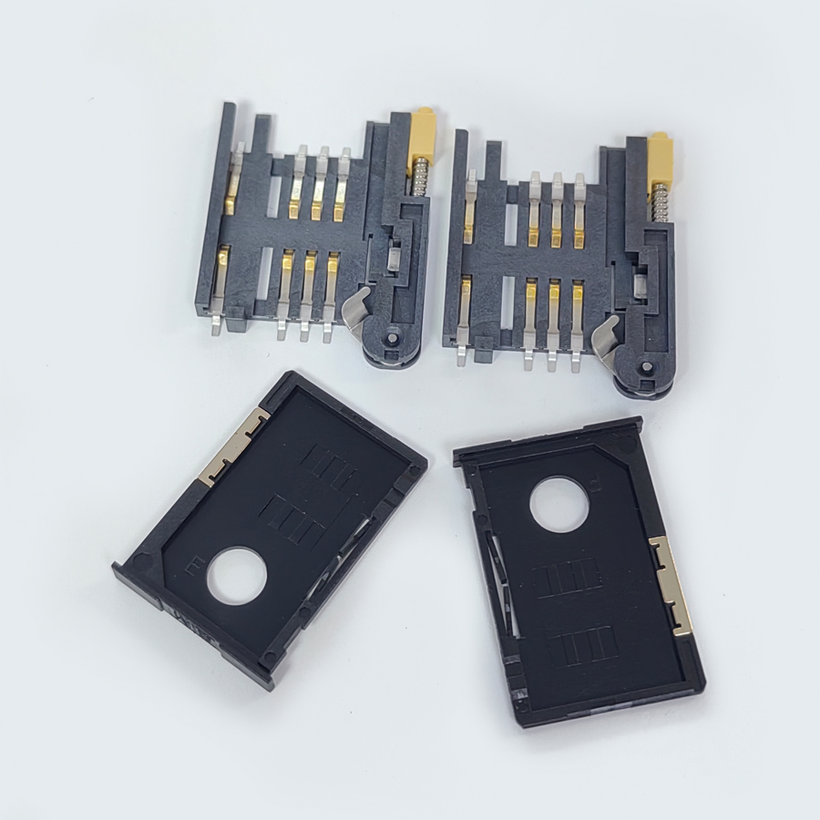 10 ピース/ロット 91228-3001/91236-0001 SIM カード ホルダー コネクタ スロット 6 2P ドロワー/セルフプッシュ