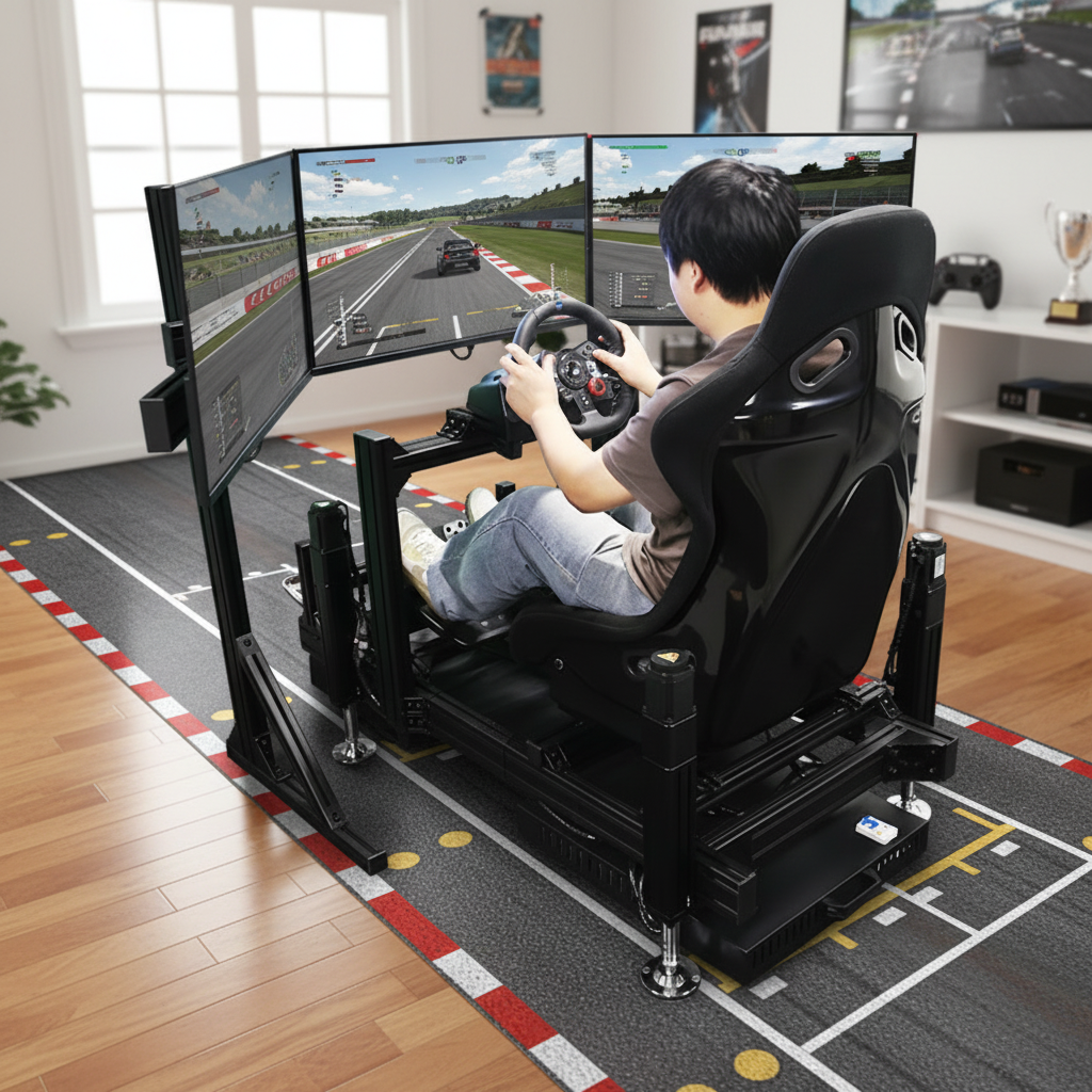 新作、コックピットシミュレーションレーシング3画面広視野角3自由度スポーツF1レーシングゲーム