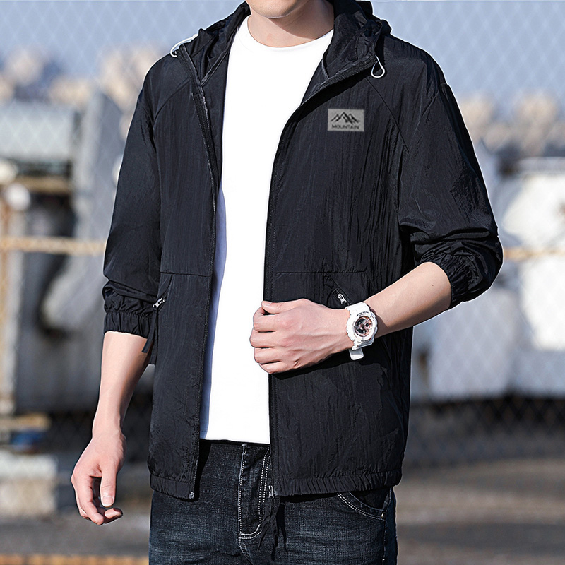 夏用ウインドブレーカージャケット、メンズ長袖パーカー、アウトドアスポーツコート、ハイキングやキャンプ服、メンズフィッシングスーツ、メンズ