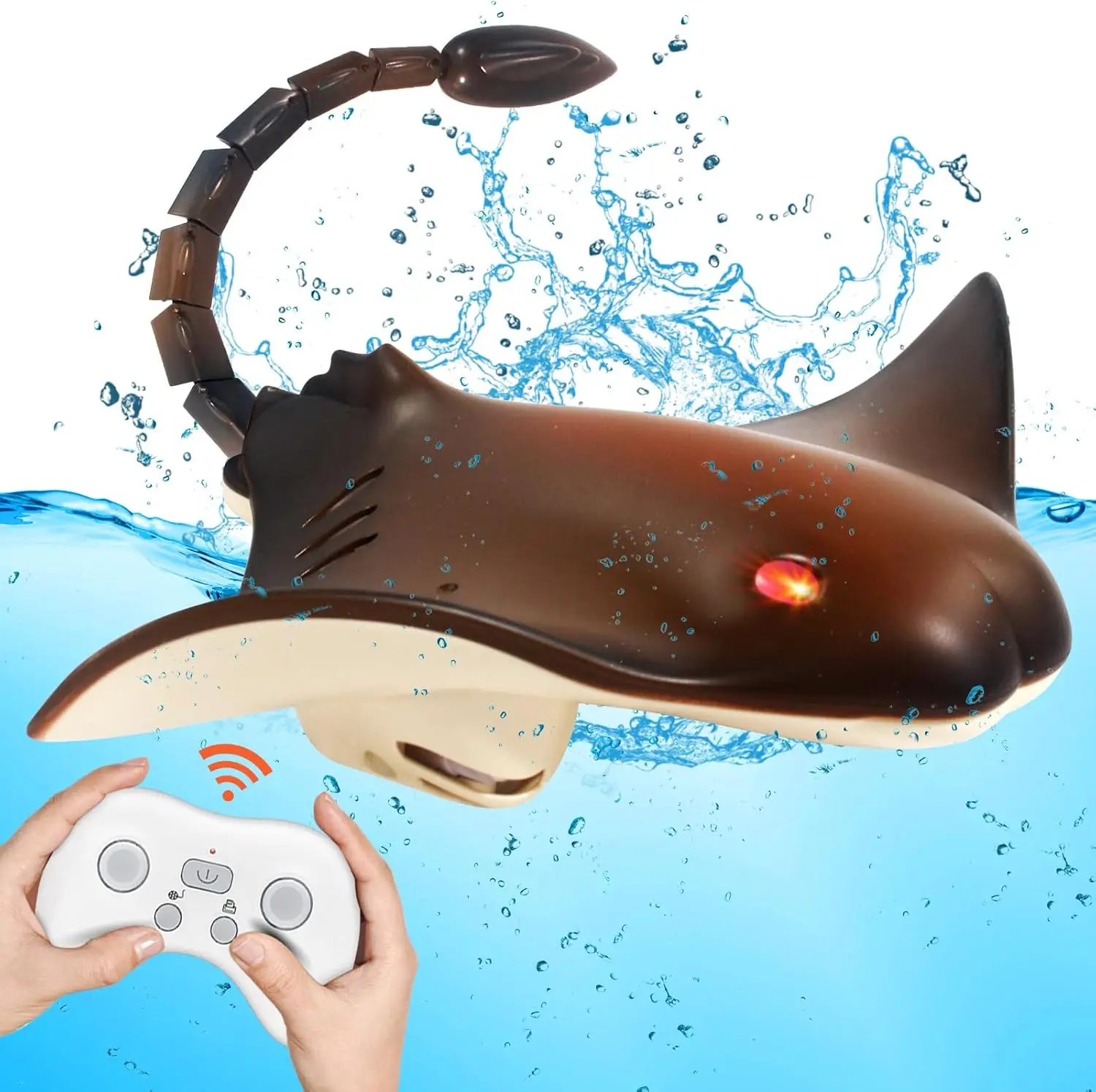 2.4 グラム RC マンタおもちゃ防水リモコン水泳魚電気シミュレーションアカエイボート子供のためのプールバス水ゲーム