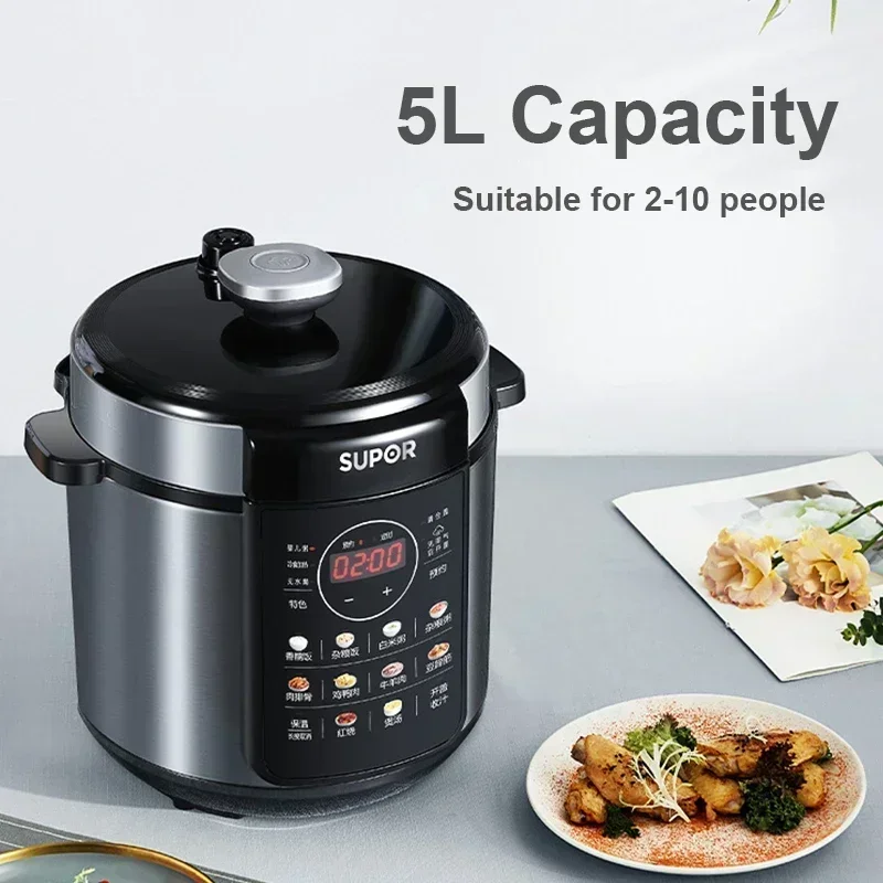 5L 電気圧力鍋大容量高品質電気炊飯器グラフィックディスプレイ多機能メニュー電気炊飯器新しい