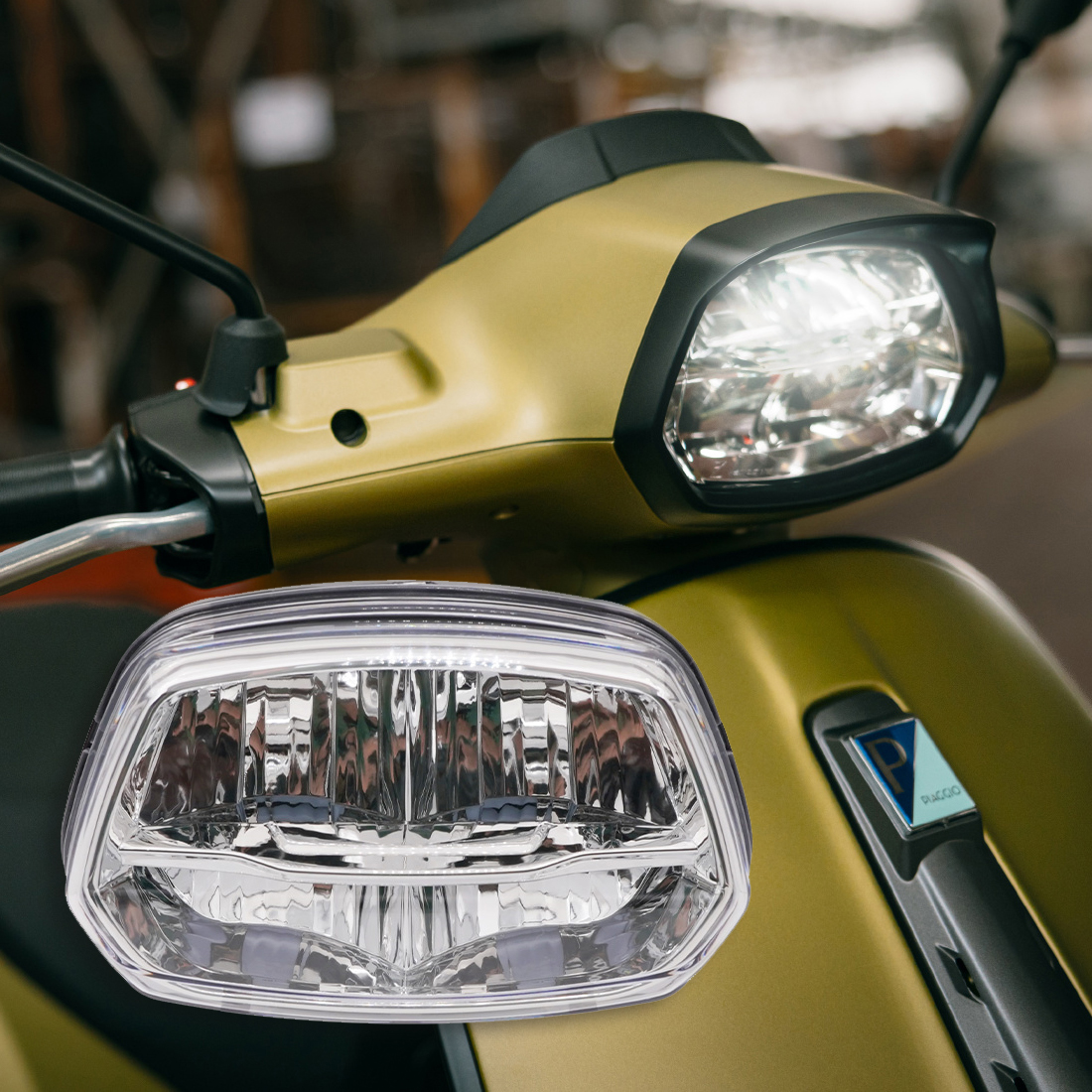 YIAALUX オートバイ LED フロントヘッドライトスプリント 150 スポーツ 2018-20 ヘッドライトヘッドランプベスパスクーター高低ビーム