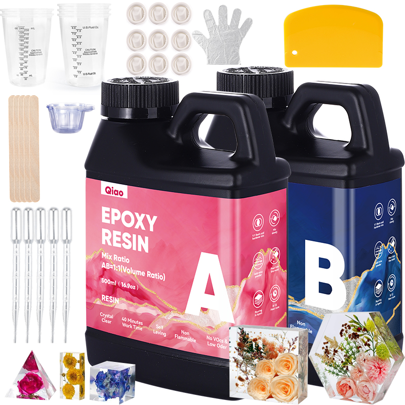 簡単な 1:1 混合エポキシ樹脂 – DIY アート、木材仕上げ、コーティング用のクリスタル透明、速硬化エポキシ樹脂