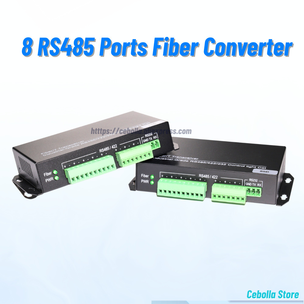 光メディアコンバータ RS485 SX SM ファイバートランシーバー SC 8 チャンネル RS485 通信双方向データ 1 ペア