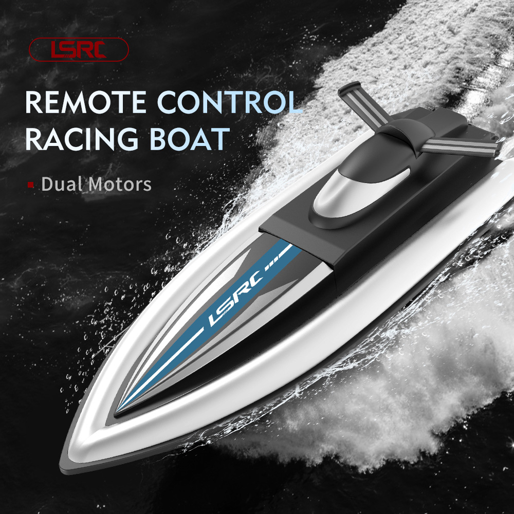 2.4 グラム LSRC-B8 RC 高速レーシングボート防水充電式モデル電気ラジオリモコンスピードボートのおもちゃ男の子 14Y