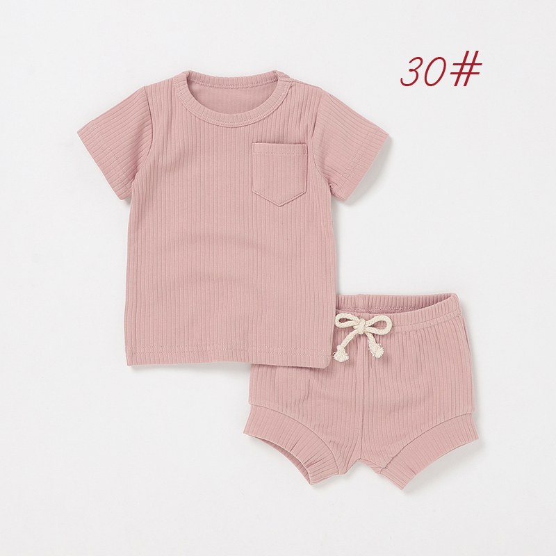 卸売ホット販売ユニセックス子供服男の子夏ソフトオーガニックコットン半袖 2 ピースベビーパジャマセット