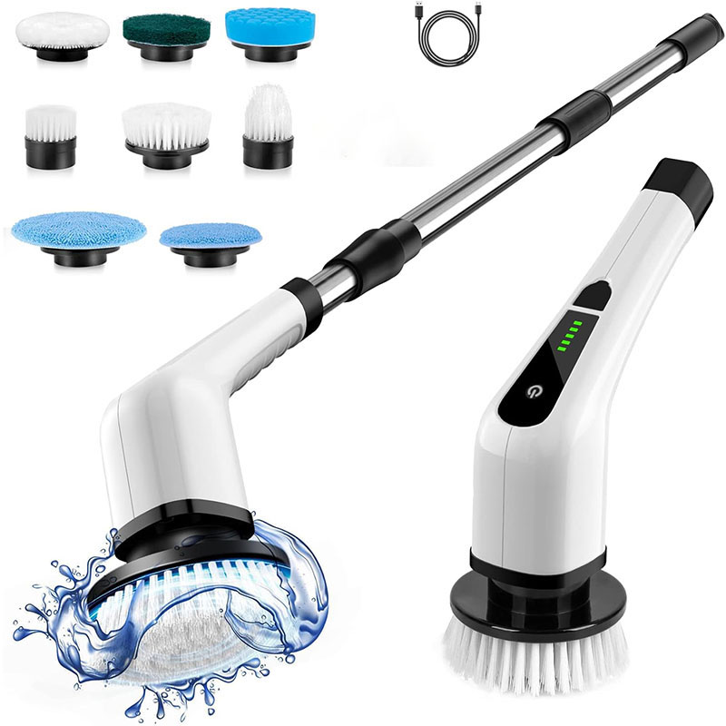家庭用多目的クリーニングブラシキッチンガジェットヘアブラシ浴室ほうきトイレモップ電気コードレススピンスクラバー