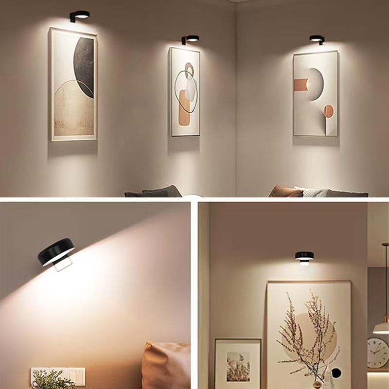 アートディスプレイランプ LED3 個、電池式磁気絵画ランプ、ワイヤレスホーム壁装飾、リモコン付き