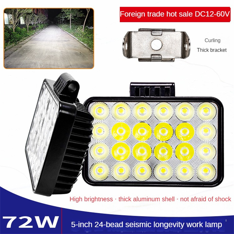 12V-60V LED ワークライト 5 インチ超高輝度 IP67 防水耐衝撃掘削機ローダートラクタートラック