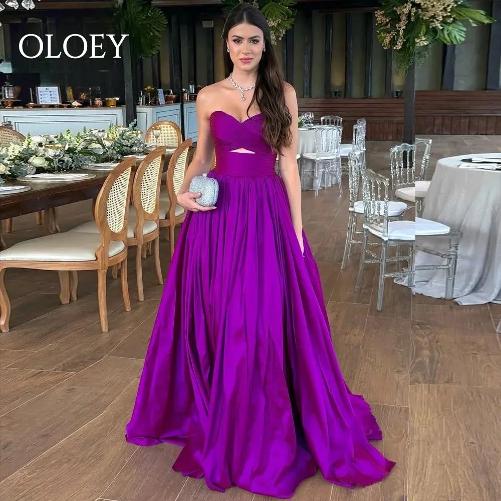 OLOEY フォーマル A ラインパープルウエディングイブニングドレスサウジアラビア恋人パーティードレスナイトカクテルウエディングドレス 2026 カスタマイズ