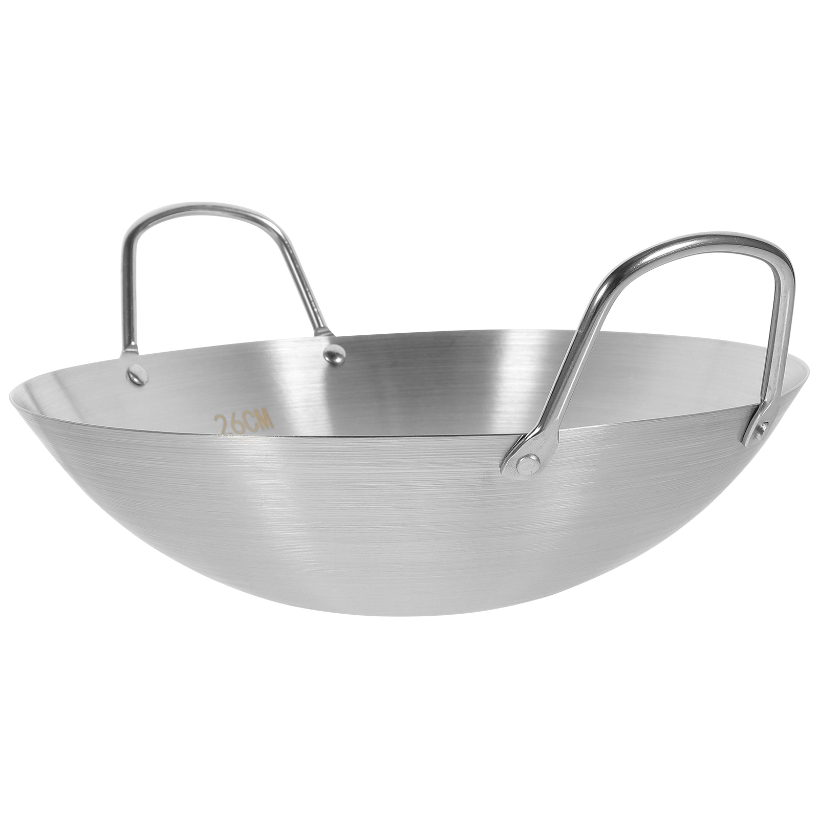 ステンレス鋼中華鍋調理器具鍋調理パンキッチンガジェット 2 ハンドルフライパンスープアクセサリー作業