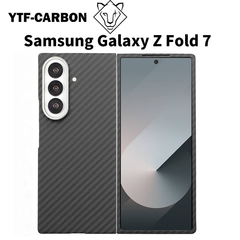 YTF カーボン三星銀河 Z Fold7 電話カバーギャラクシー Z Fold6 ケブラーカーボンファイバー保護ケース Z Fold5 携帯電話シェル