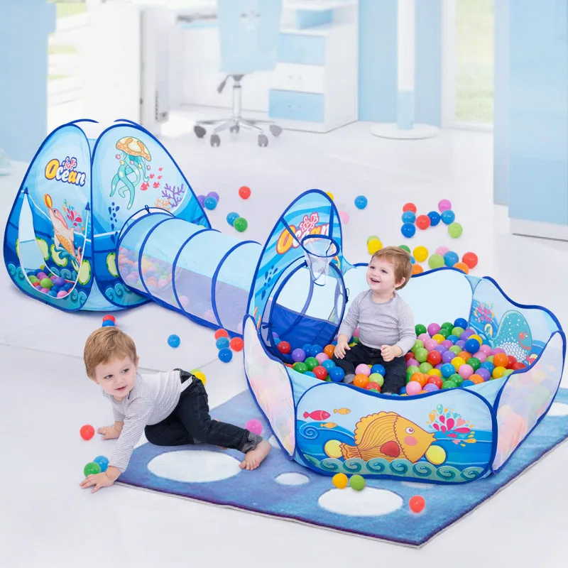 子供ボールプールベビーバルーンベビーサークルポータブルキッズテントボールピットクロールトンネル子供の遊び場庭ルームプールキッズギフト