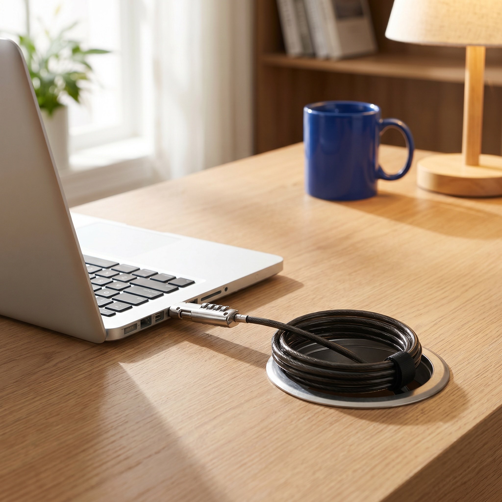 USB ロック ラップトップ ノートブック コンピュータ用 ポータブル 数値パスワード ケーブル ロック スポンジ パッチ スクラッチ回転付き