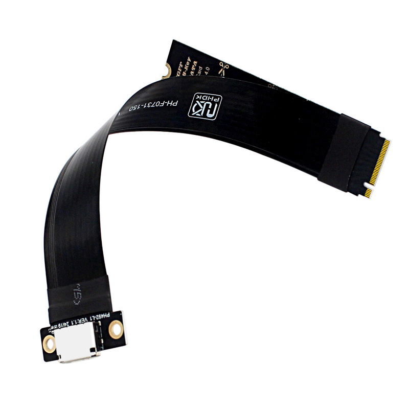 M.2 NVME - Oculink 4i 延長ケーブル、SSD グラフィックス カード用 M2 M キー - SFF-8612 アダプター PCIe 4.0 Gen4 ケーブル、デスクトップ ラップトップ用
