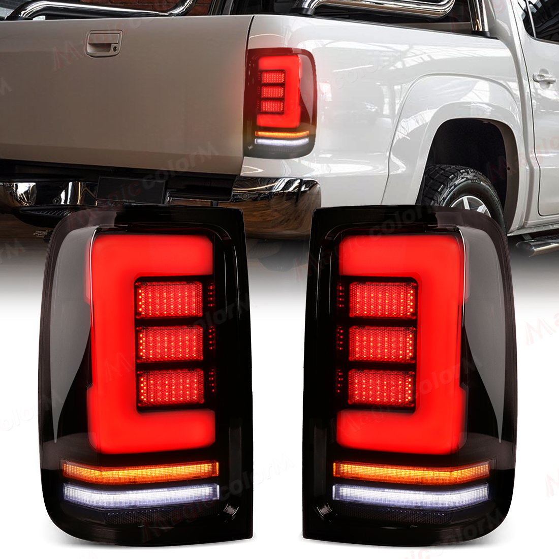 LED テールライト VW アマロック V6 2008-2022 ターンシグナルランプ停止パーキングブレーキ駆動ランプ逆転ライト 12V