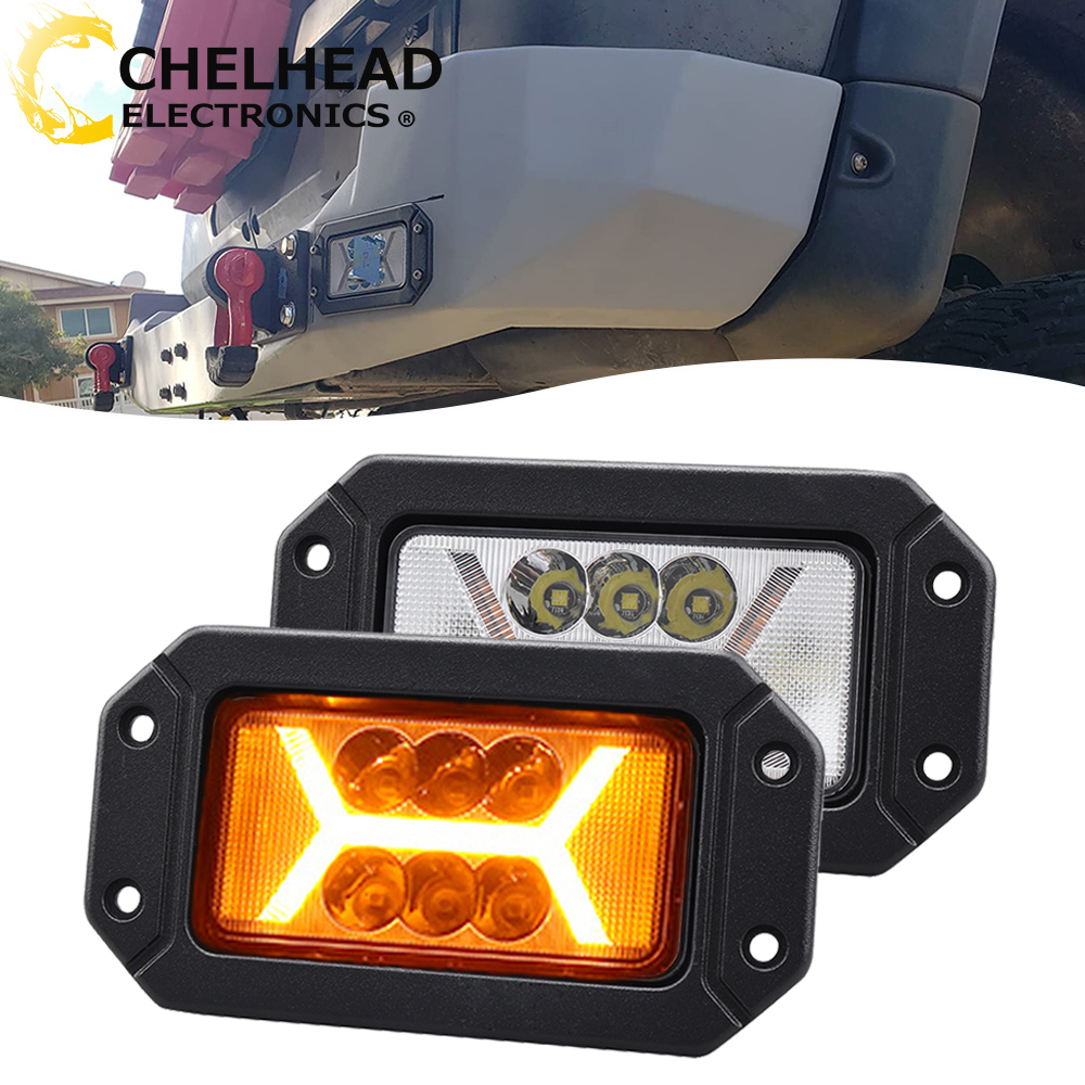 40W フラッシュマウント LED ポッドワークライト 12V 24V コンボビームバンパーフォグランプ補助駆動オフロード 4x4 UTV ATV RV トラック車用