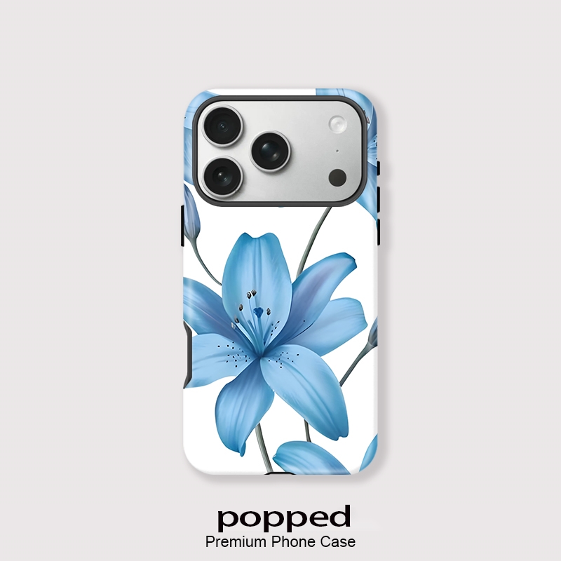 ポップなユリの花柄電話ケース iphone 17 空気 16 15 14 13 プロマックスプラス 12 11 MagSafe 充電バックカバー