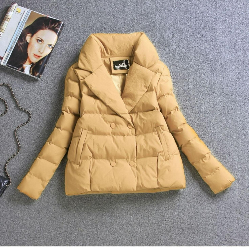冬の女性のジャケットコート綿の服ショート新スリムレディースウォームパーカー黒 Sut​​dent 服冬のジャケットの女性のコート