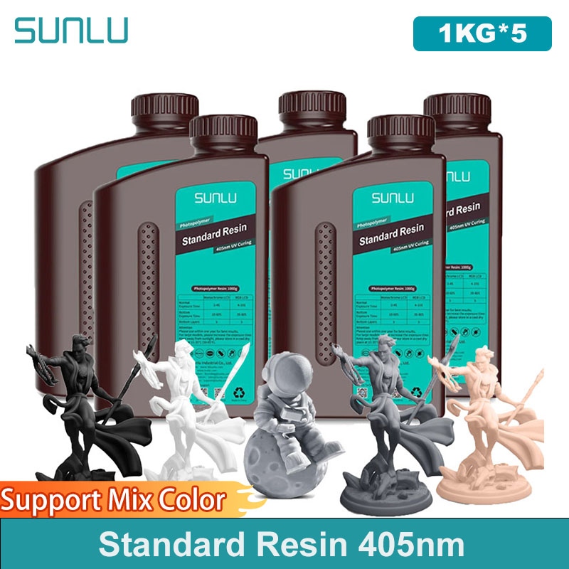 SUNLU 5KG 標準樹脂 405nm LCD プリンタ光子硬化高精度滑らかな表面低臭気モデルガレージキット印刷