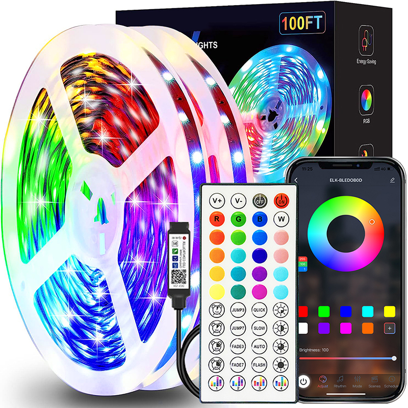 RGB Led ストリップライト 1 メートル-40 メートル LED ルームライトアプリ制御柔軟なリボンルークス LED テープ部屋の寝室の装飾