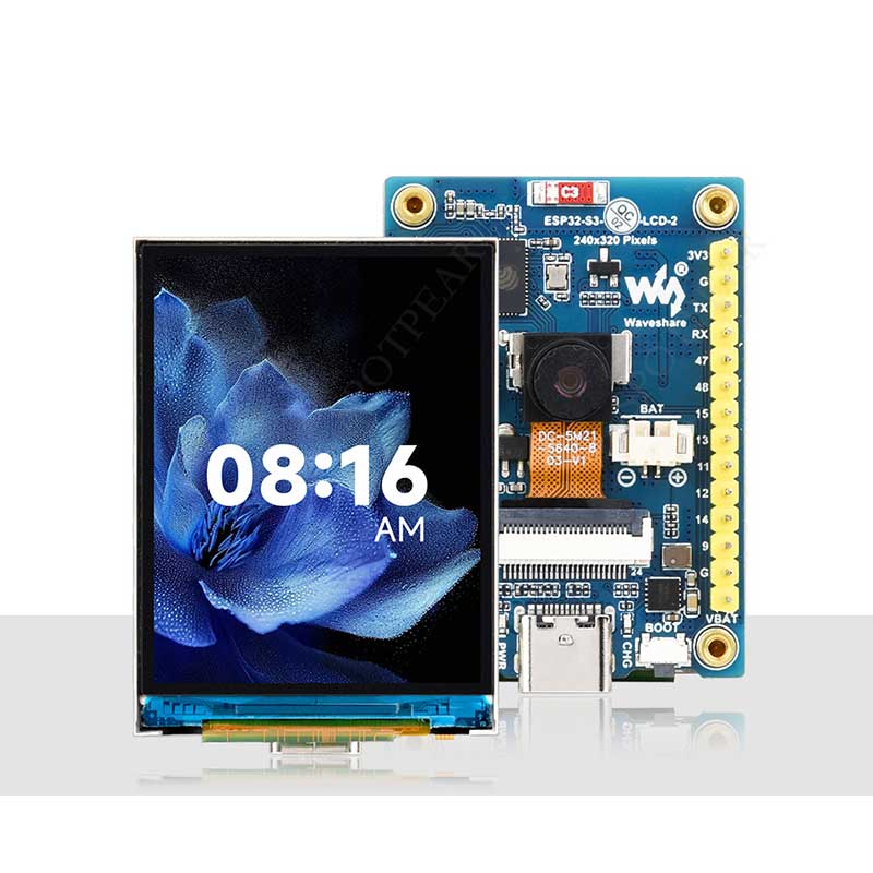 ESP32 S3 液晶カメラ開発ボード 2 インチ 240 × 320 ディスプレイ QMI8658 センサー/バッテリーポート LVGL/HMI Arduino 用