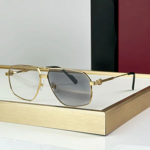 高級メタルクラシックアイウェアデザインサングラススクエアメンズ＆レディースサングラスツートーンサングラスGafas De Sol