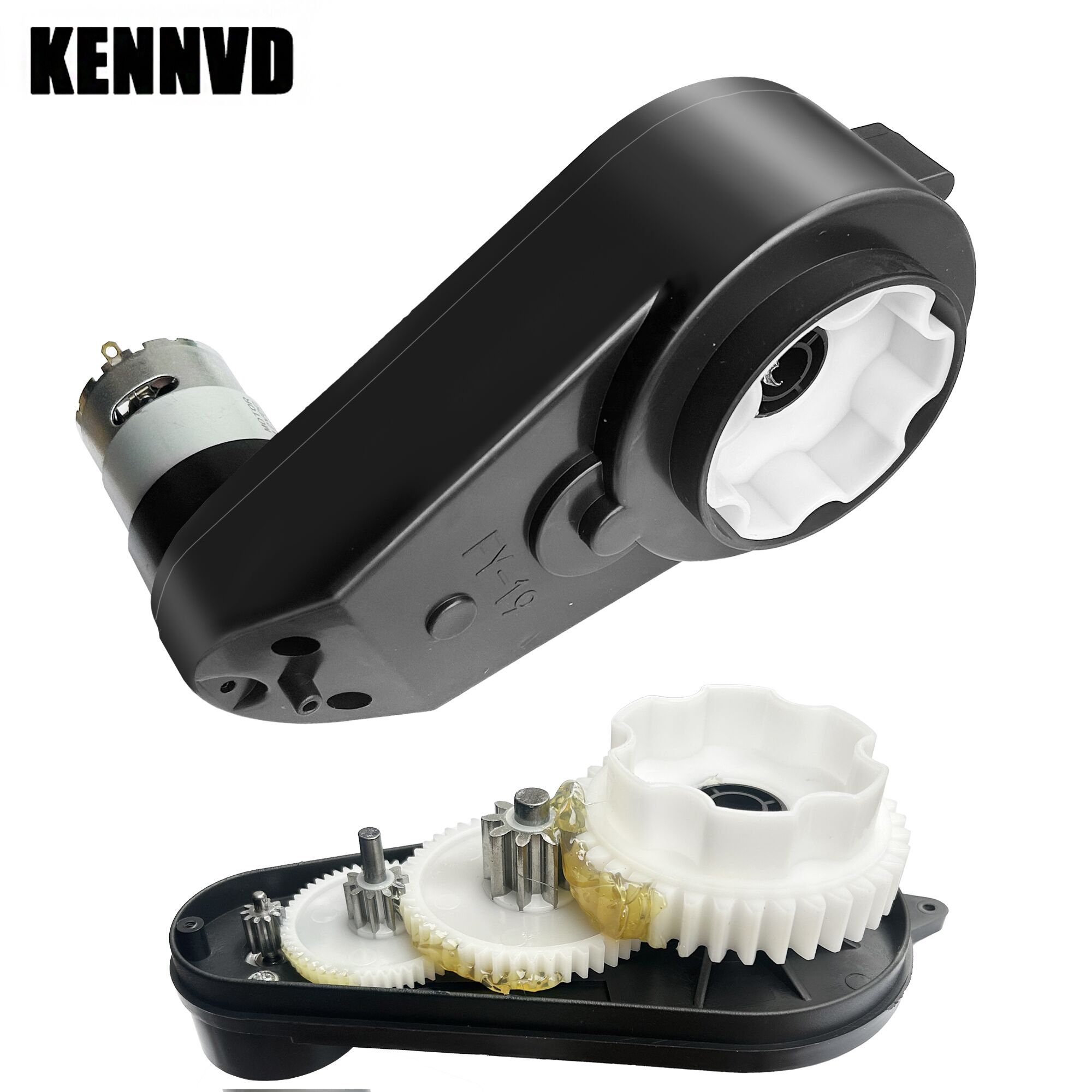 6V 12V 24V RS550 RS570 RS555 高速子供用電動おもちゃの車モーターギアボックスエンジン減速機メタルギアアップグレード付き