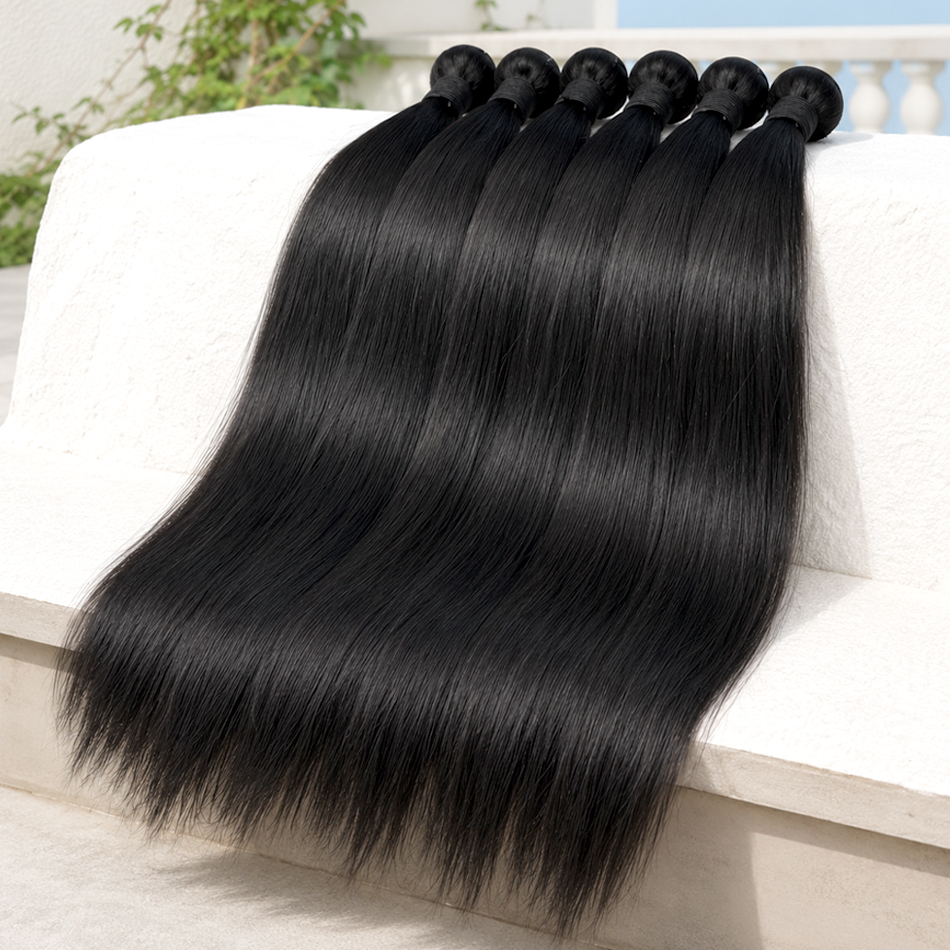 10A ブラジリアンヘアバンドルストレート自然な黒色髪未処理人毛エクステンションドレッドヘア用三つ編み織り