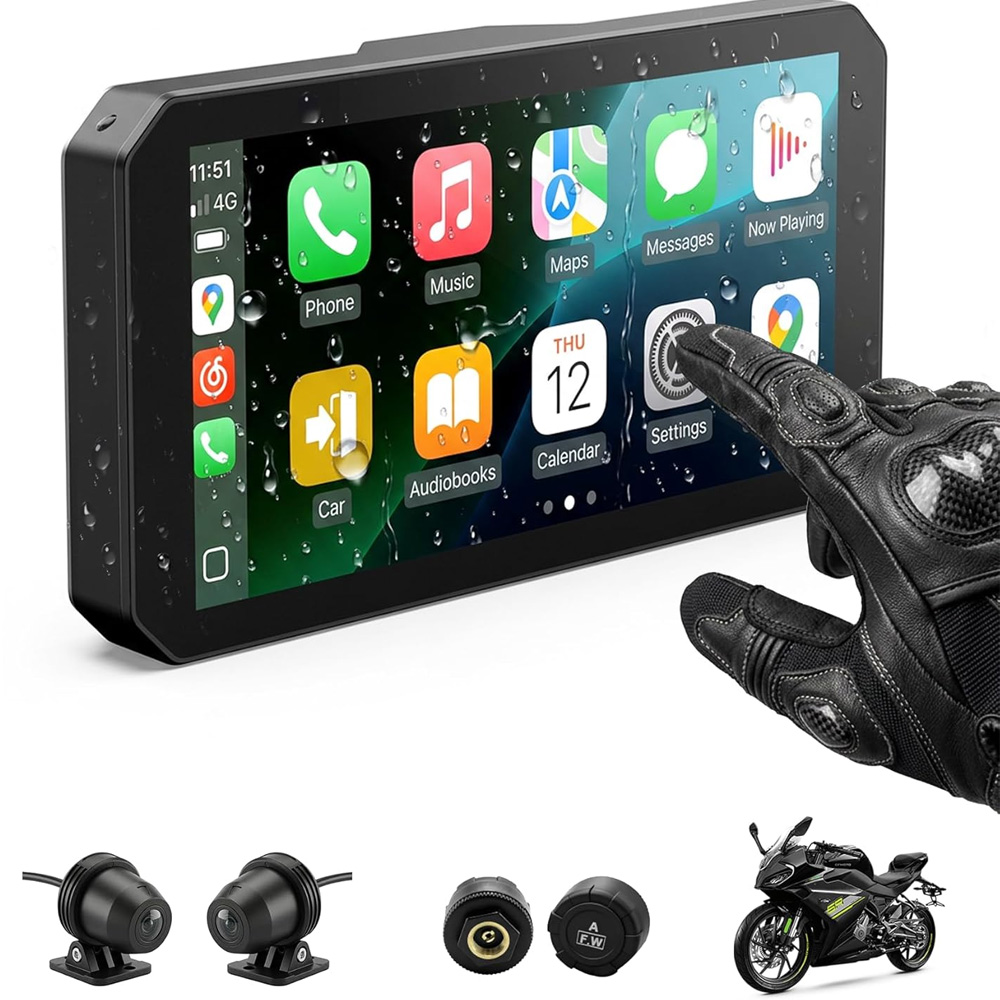 Aoocci C9 ProMAX オートバイ Carplay、Apple CarPlay 付き 5.99 インチアンチグレア IPS タッチスクリーン