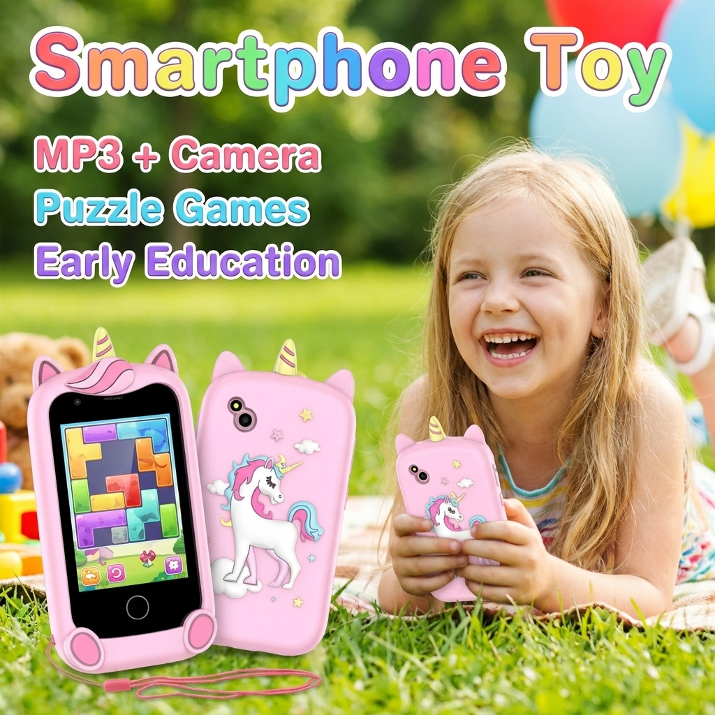 キッズスマートフォンタッチスクリーンカメラおもちゃ学習おもちゃ電話 MP3 プレーヤークリスマス誕生日ギフト 3-12 歳の男の子女の子