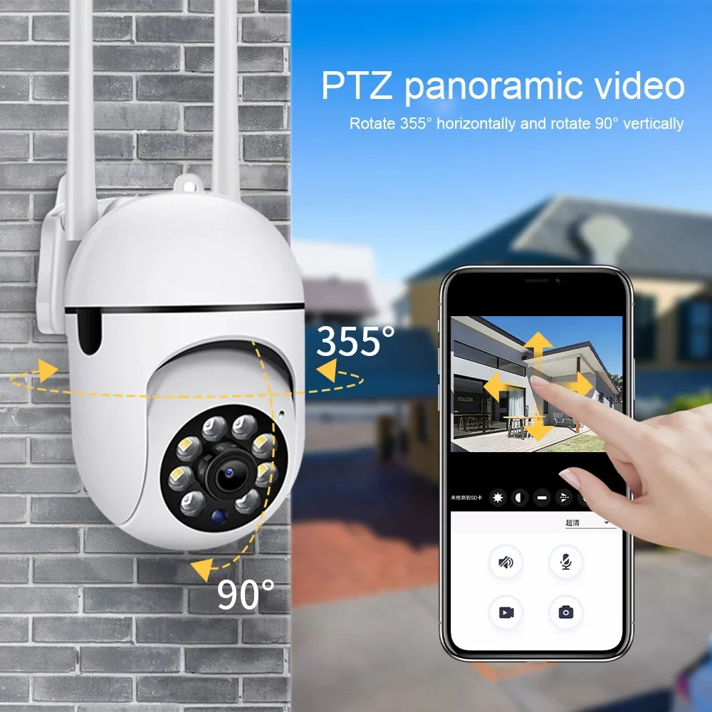 4K PTZ WiFi IP カメラ屋外 AI 人間追跡 CCTV オーディオホームセキュリティ監視カメラ