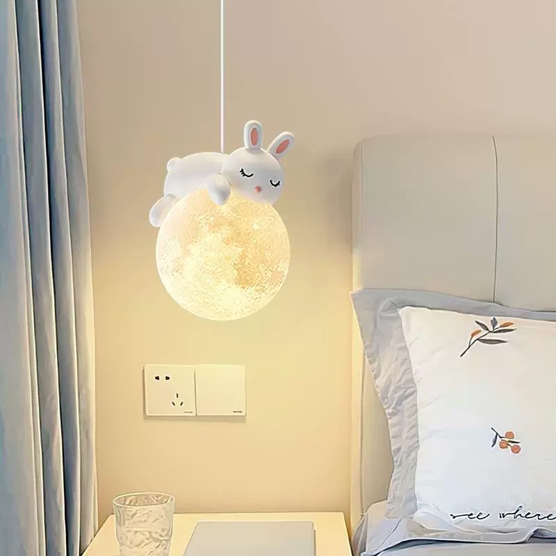 モダンな男の子と女の子の寝室の動物LEDペンダントライト、寝室、廊下、バルコニーの天井照明装飾クマライト。